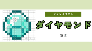【マイクラ】ダイヤモンドのアイロンビーズ/アクアビーズ簡単図案