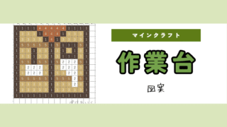 【マイクラ】作業台のアイロンビーズ/アクアビーズ簡単図案