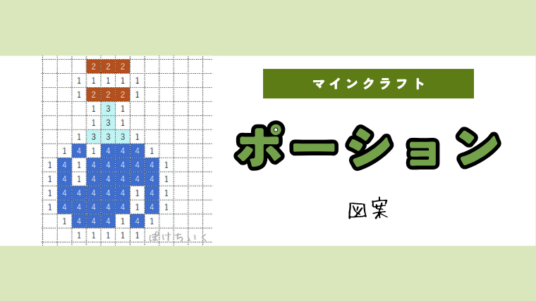 【マインクラフト】ポーションのアイロンビーズ／アクアビーズ簡単図案