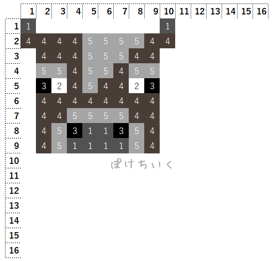 【マイクラ】牛のアイロンビーズ／アクアビーズ簡単図案