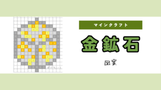 【マイクラ】金鉱石のアイロンビーズ/アクアビーズ簡単図案
