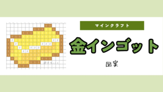 【マイクラ】金インゴットのアイロンビーズ／アクアビーズ簡単図案